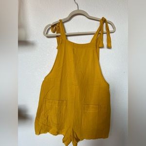 Billabong Yellow Shorts Romper